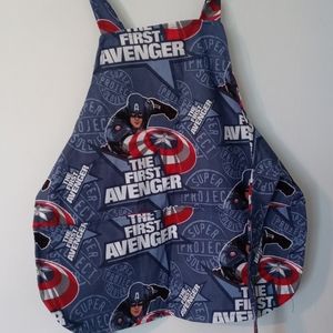 Captain America Apron boys kids size 5-7 handmade
